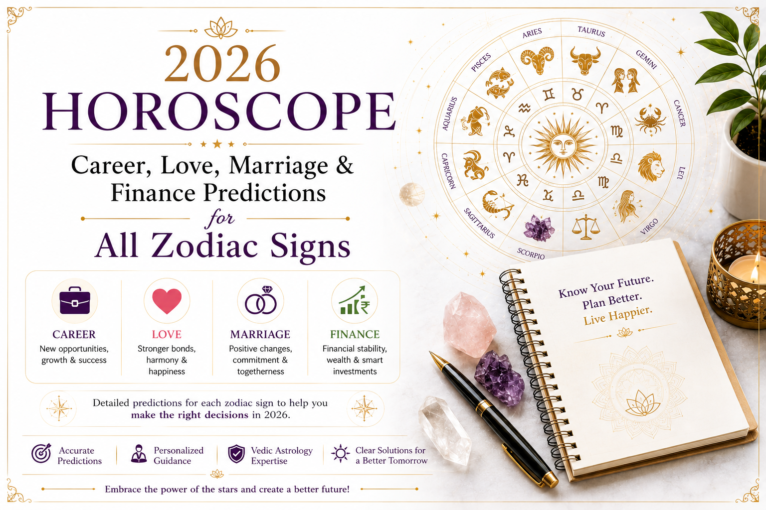 2026 Horoscope Career, Love, Marriage & Finance Predictions for All Zodiac Signs